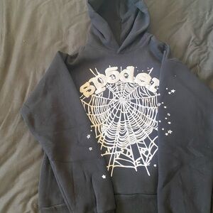 Black Hoodie with White Graphic Design